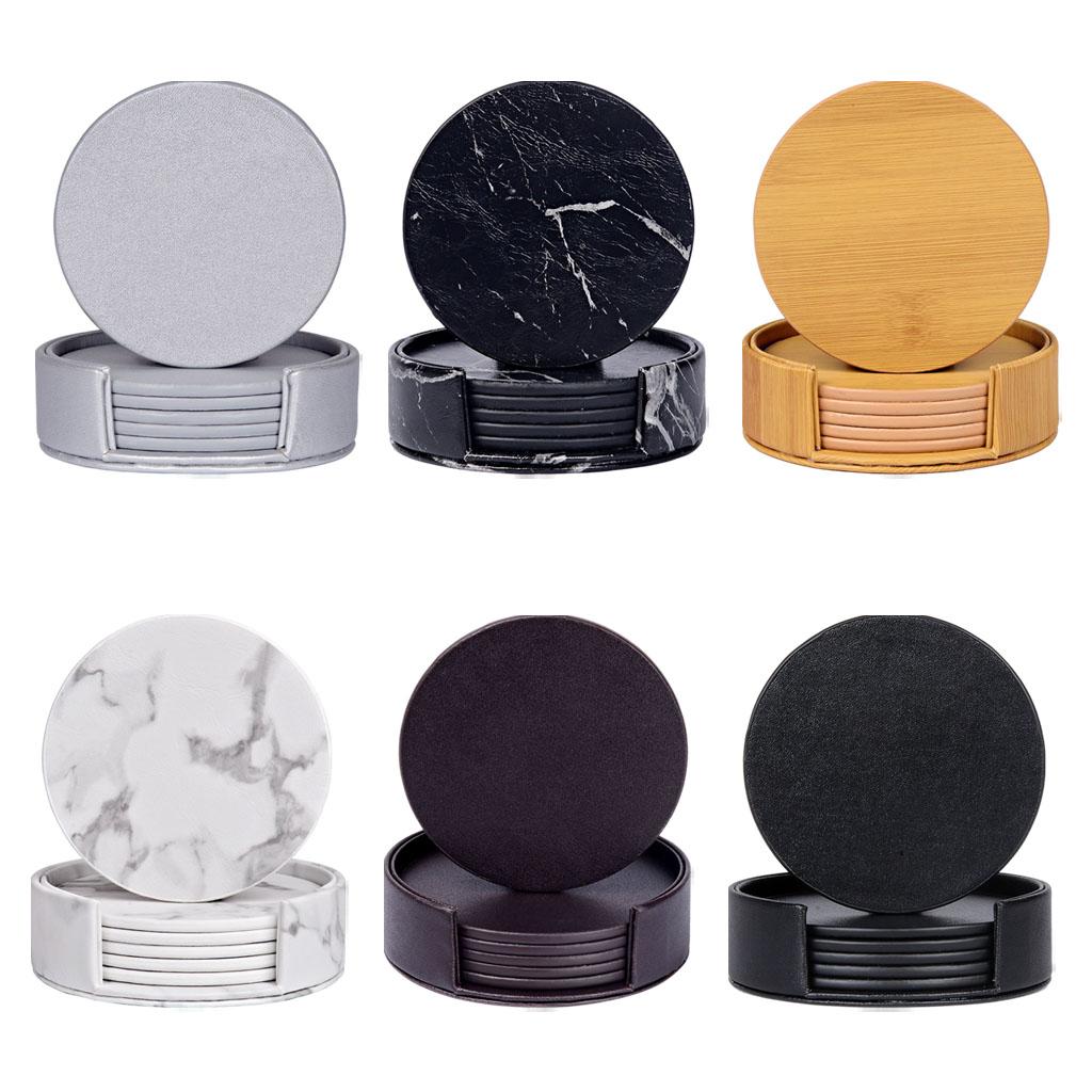 Round Marble Coasters with Hol - Marble Coaster Set 评论和价格