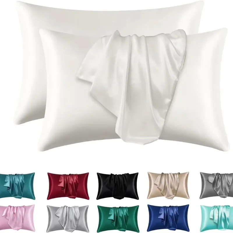 1/2pcs Satin Silk Pillowcase f - Silk Pillowcase 评论和价格