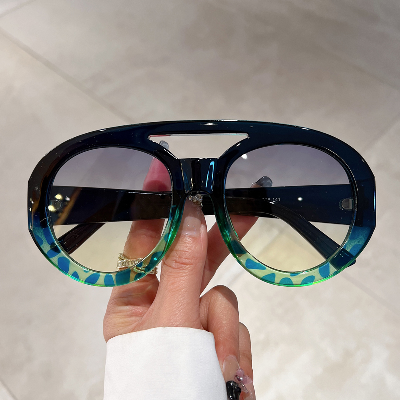 Oversized Round Goggle Men Fas - Sunglasses Uv400 评论和价格