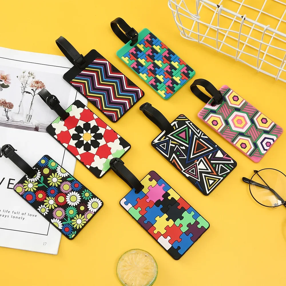1PCS Geometric Luggage Tags Su - Travel Luggage Set 评论和价格