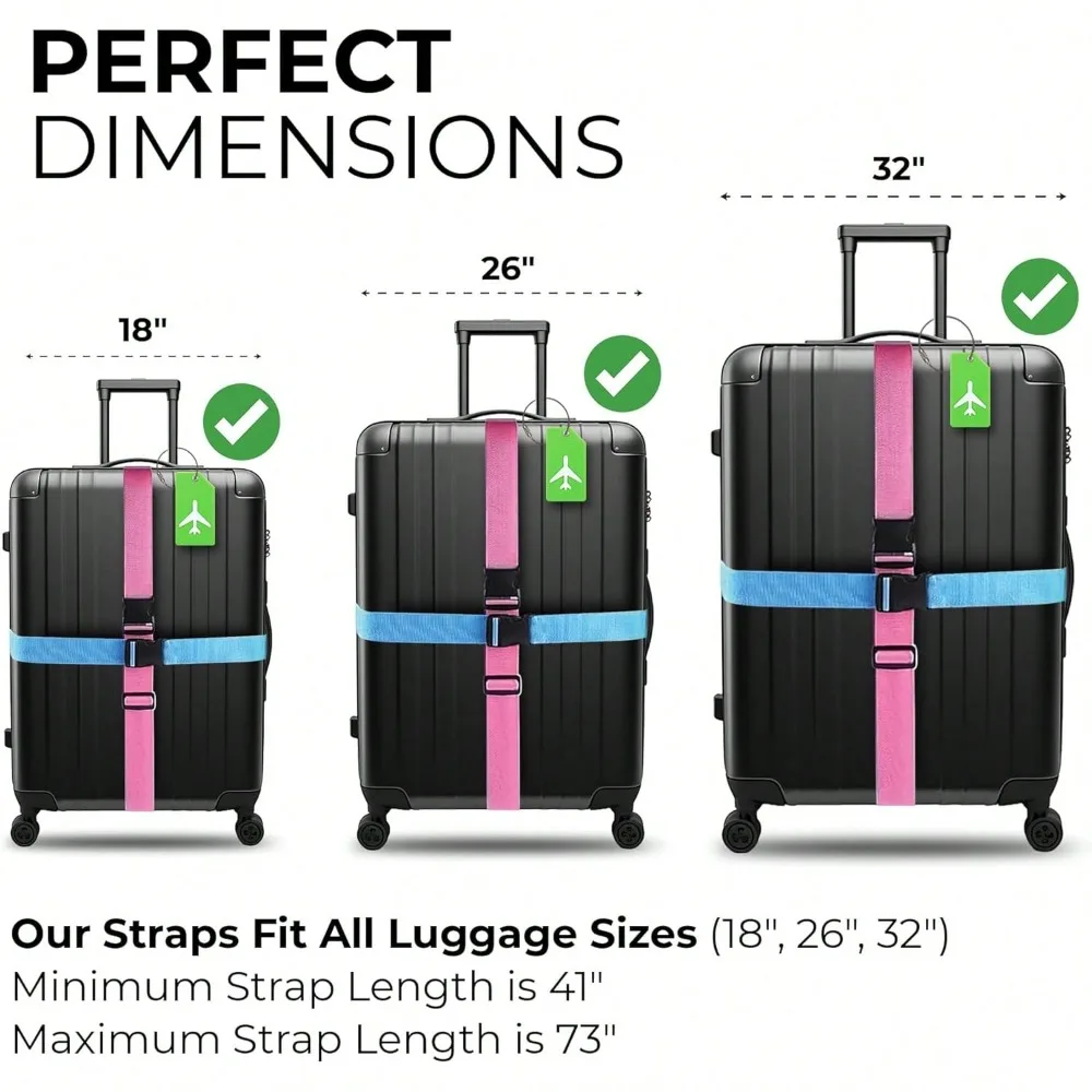 Luggage Strap Set with Luggage - Travel Luggage Set 评论和价格