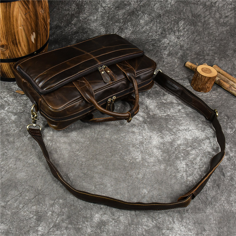 Luxury Genuine Leather Handbag - Leather Briefcase 评论和价格