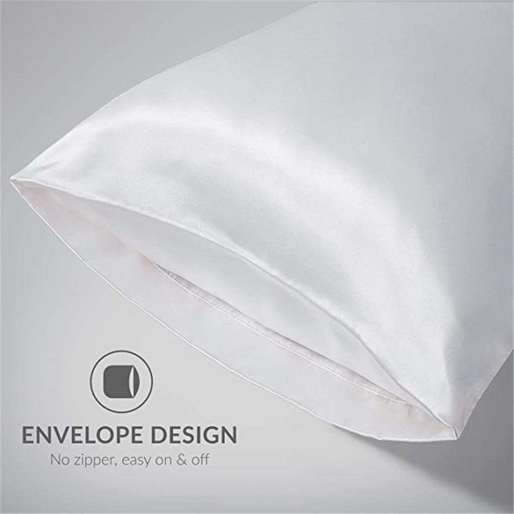 2pcs/lot Solid Silky Satin Ski - Silk Pillowcase 评论和价格