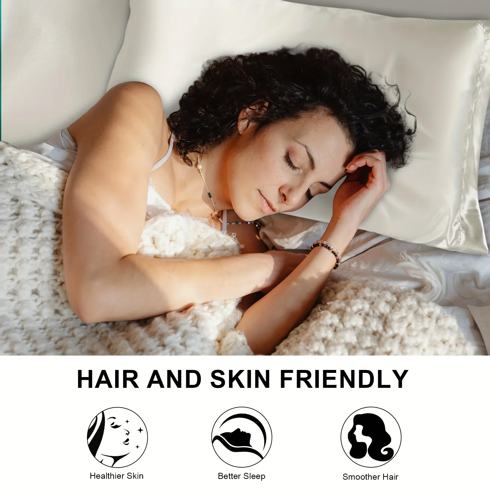 2pcs Luxury Satin Envelope Pil - Silk Pillowcase 评论和价格