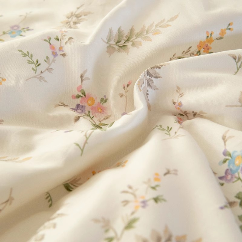 INS Fresh Pastoral Floral Bedd - Silk Pillowcase 评论和价格